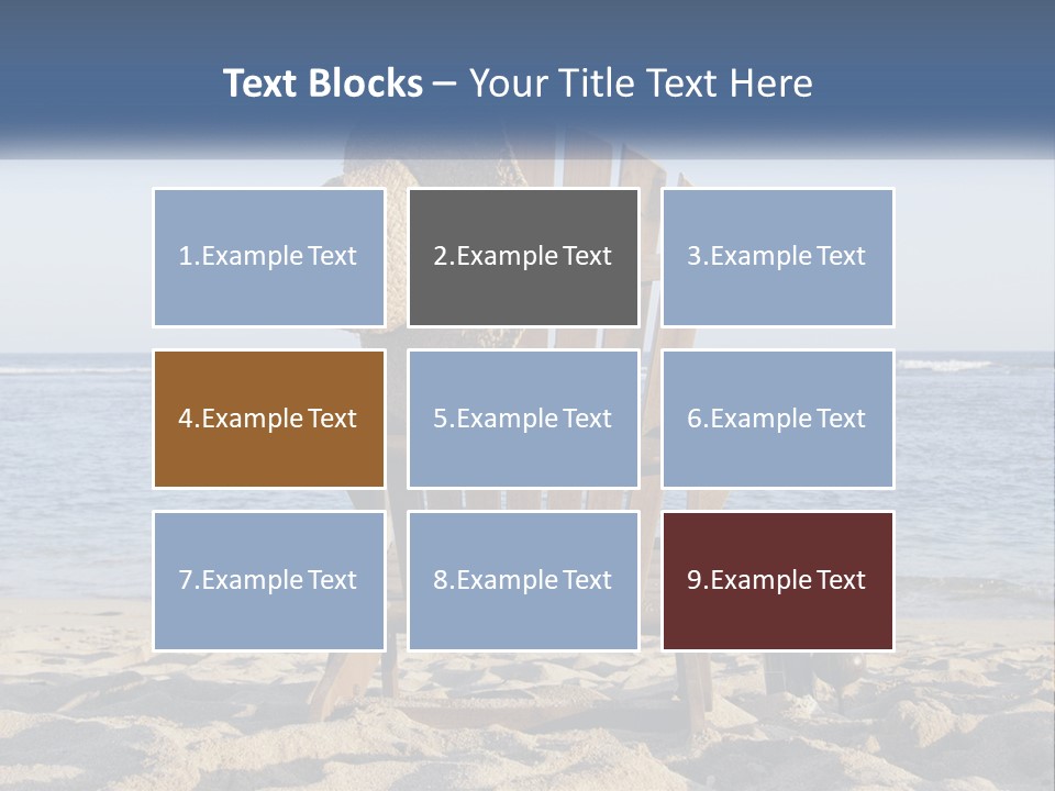 A Wooden Chair Sitting On Top Of A Sandy Beach PowerPoint Template