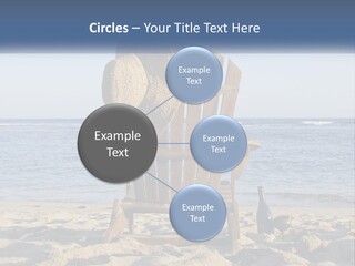 A Wooden Chair Sitting On Top Of A Sandy Beach PowerPoint Template