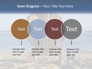 A Wooden Chair Sitting On Top Of A Sandy Beach PowerPoint Template