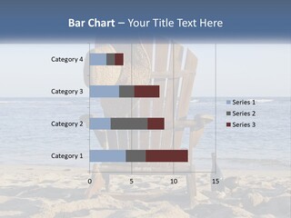 A Wooden Chair Sitting On Top Of A Sandy Beach PowerPoint Template