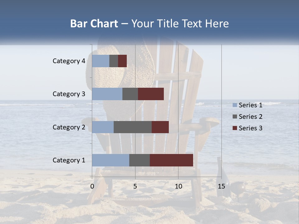 A Wooden Chair Sitting On Top Of A Sandy Beach PowerPoint Template