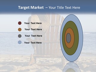 A Wooden Chair Sitting On Top Of A Sandy Beach PowerPoint Template
