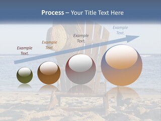 A Wooden Chair Sitting On Top Of A Sandy Beach PowerPoint Template