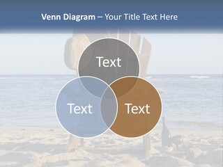 A Wooden Chair Sitting On Top Of A Sandy Beach PowerPoint Template