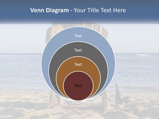 A Wooden Chair Sitting On Top Of A Sandy Beach PowerPoint Template