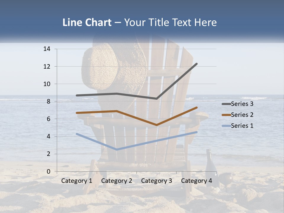 A Wooden Chair Sitting On Top Of A Sandy Beach PowerPoint Template