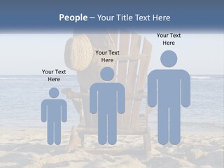 A Wooden Chair Sitting On Top Of A Sandy Beach PowerPoint Template