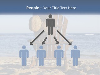 A Wooden Chair Sitting On Top Of A Sandy Beach PowerPoint Template