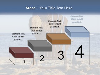 A Wooden Chair Sitting On Top Of A Sandy Beach PowerPoint Template