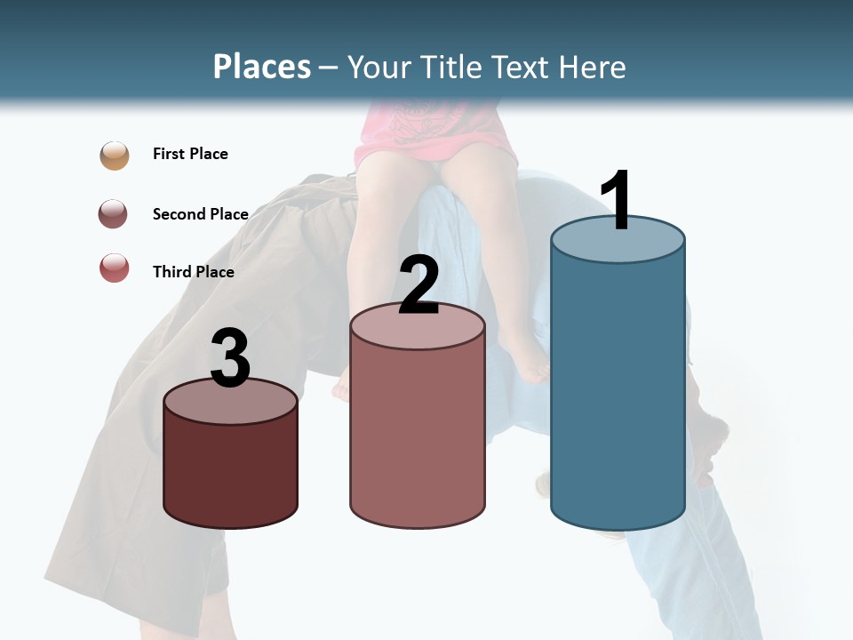 A Man Holding A Little Girl On His Back PowerPoint Template