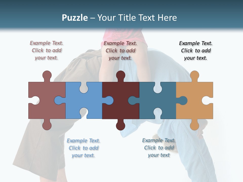 A Man Holding A Little Girl On His Back PowerPoint Template