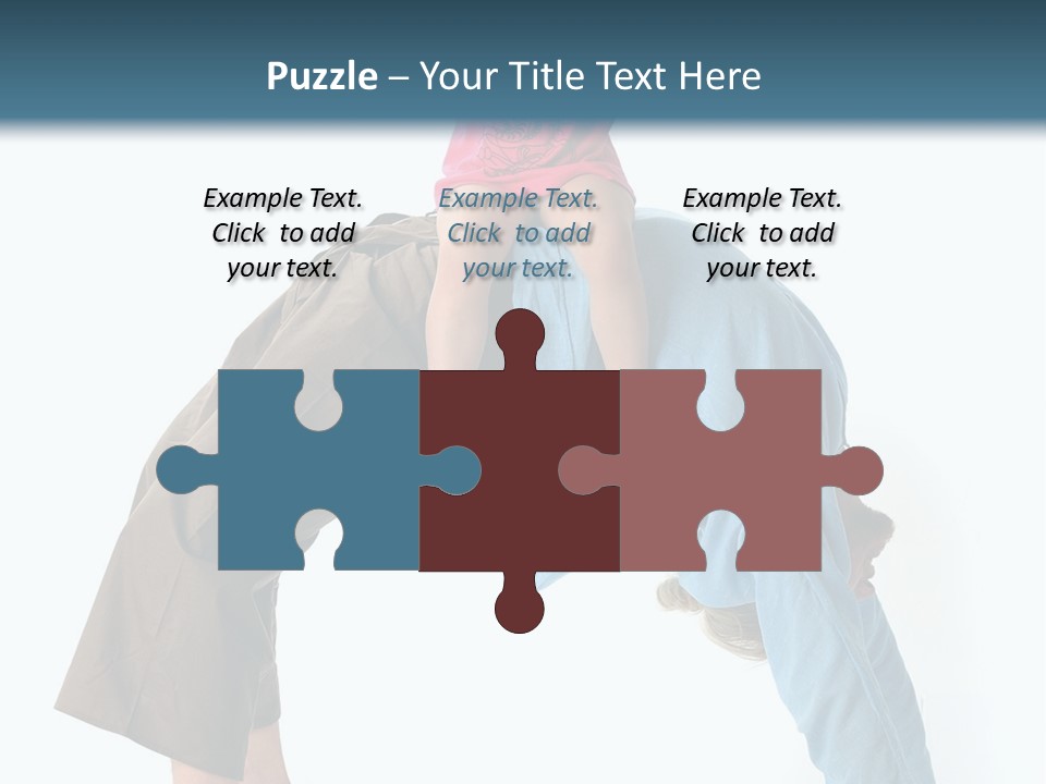 A Man Holding A Little Girl On His Back PowerPoint Template