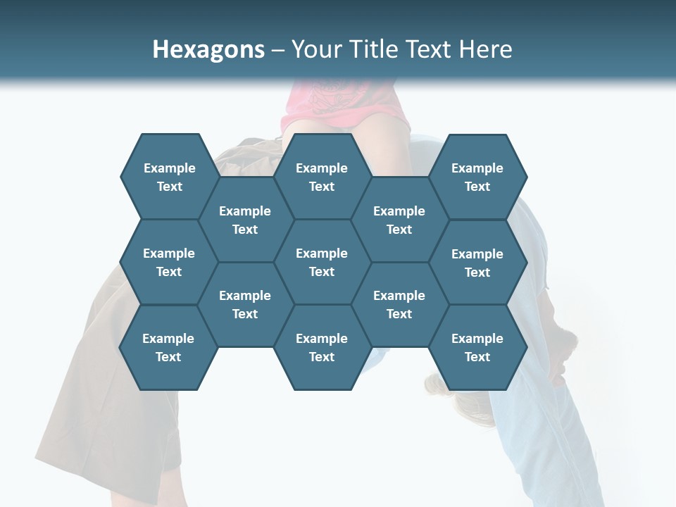 A Man Holding A Little Girl On His Back PowerPoint Template