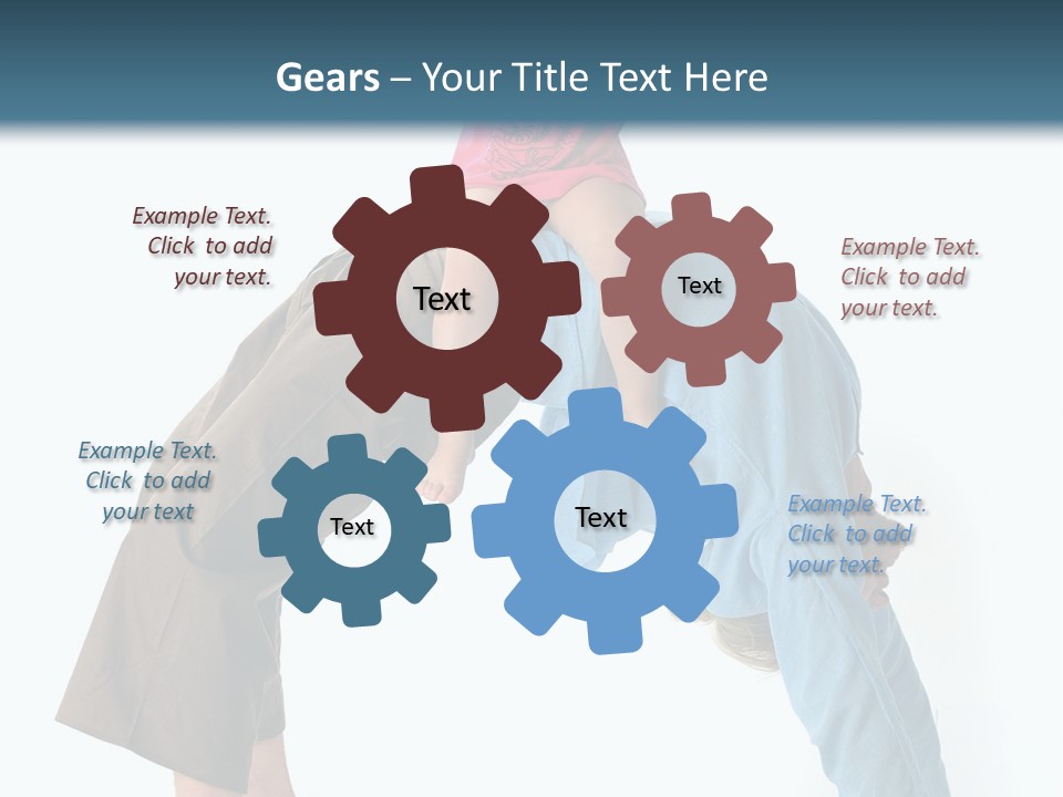 A Man Holding A Little Girl On His Back PowerPoint Template