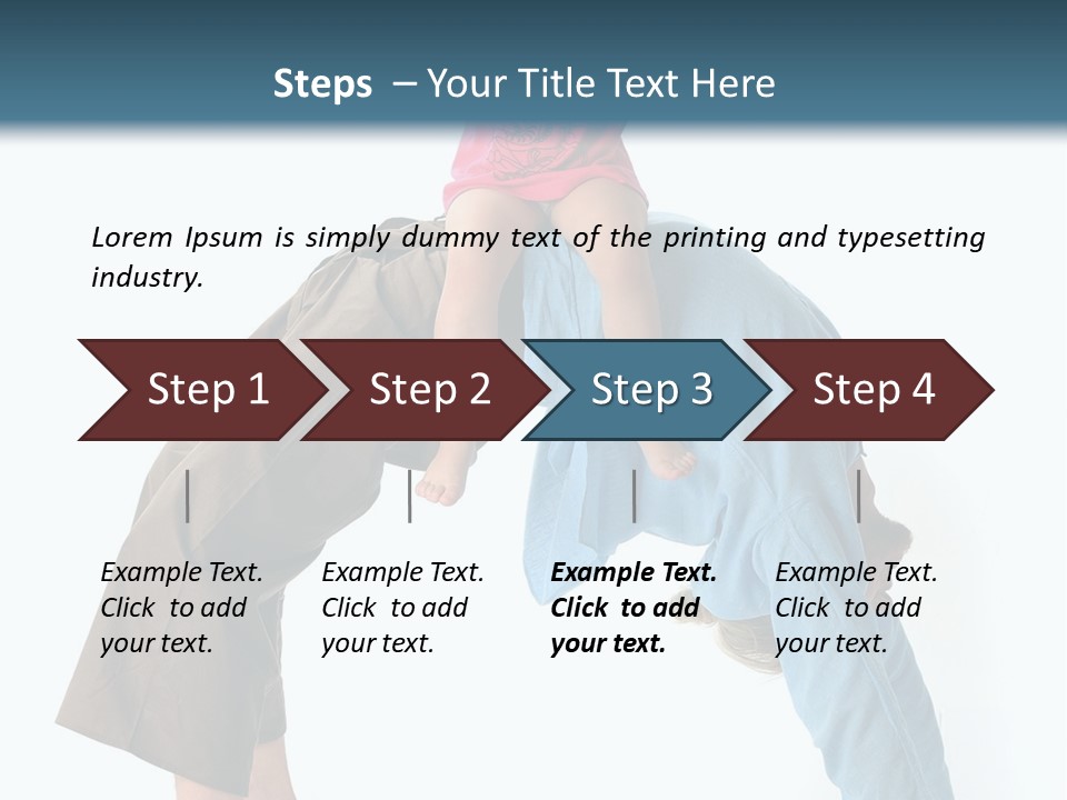 A Man Holding A Little Girl On His Back PowerPoint Template