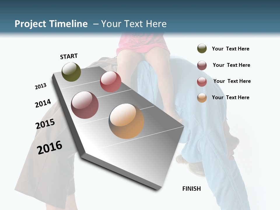 A Man Holding A Little Girl On His Back PowerPoint Template