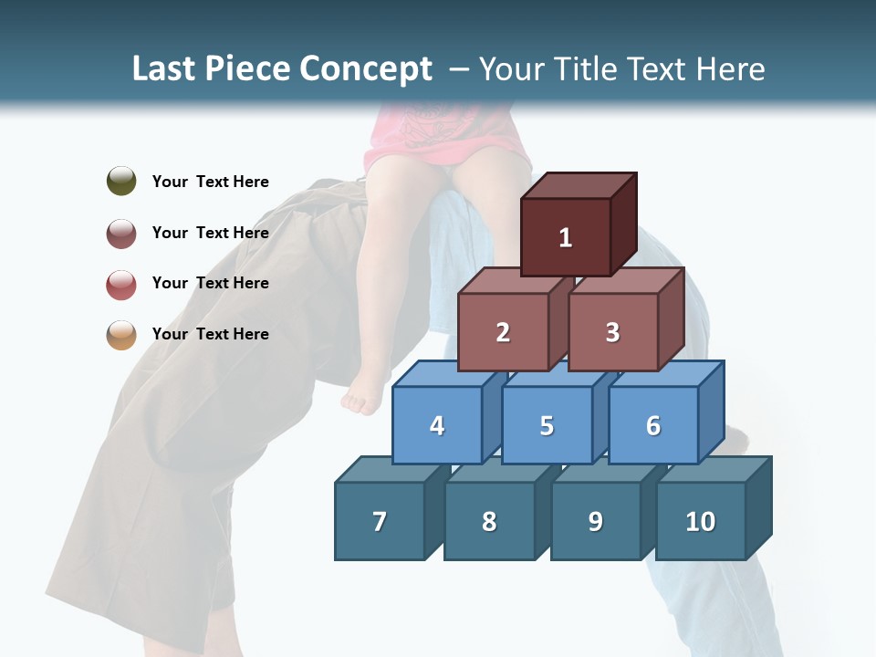 A Man Holding A Little Girl On His Back PowerPoint Template