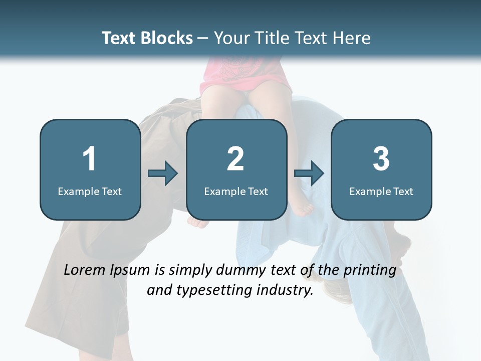 A Man Holding A Little Girl On His Back PowerPoint Template