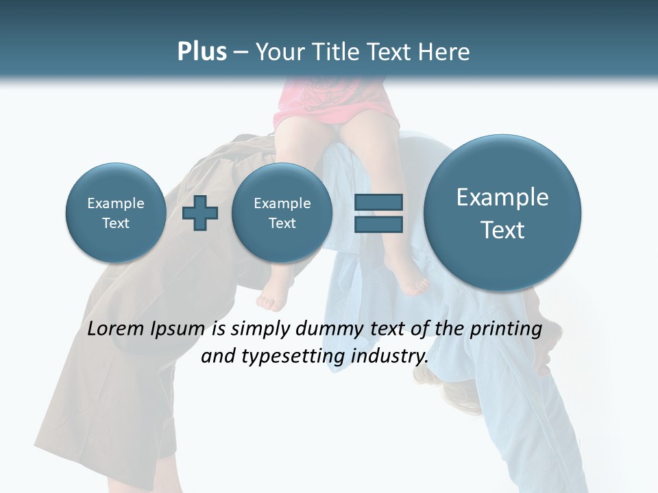 A Man Holding A Little Girl On His Back PowerPoint Template