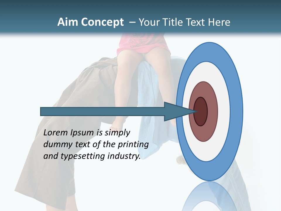 A Man Holding A Little Girl On His Back PowerPoint Template