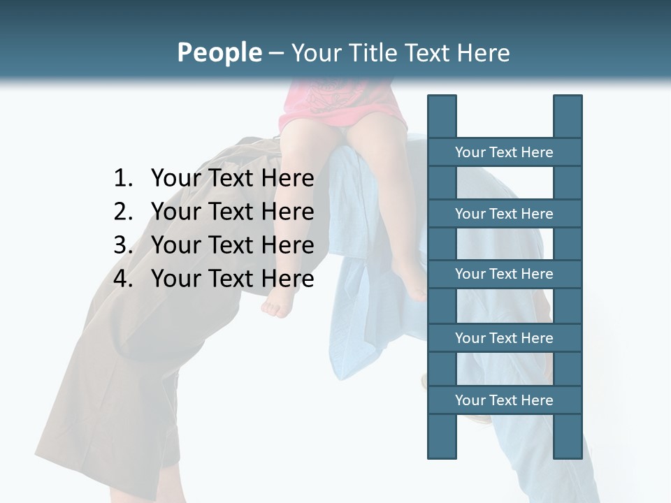 A Man Holding A Little Girl On His Back PowerPoint Template