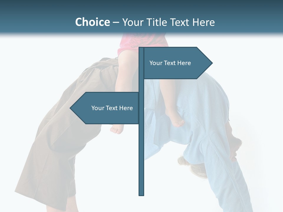 A Man Holding A Little Girl On His Back PowerPoint Template