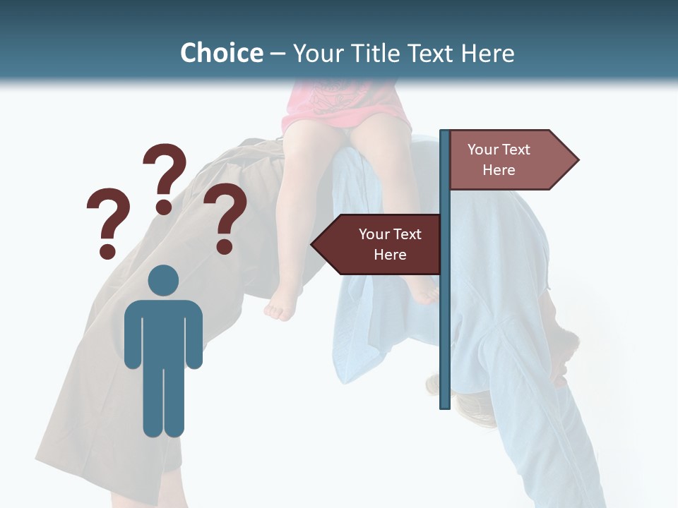 A Man Holding A Little Girl On His Back PowerPoint Template