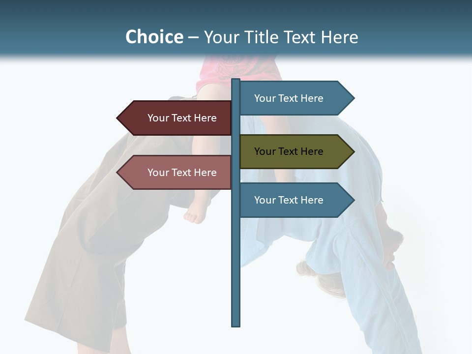 A Man Holding A Little Girl On His Back PowerPoint Template