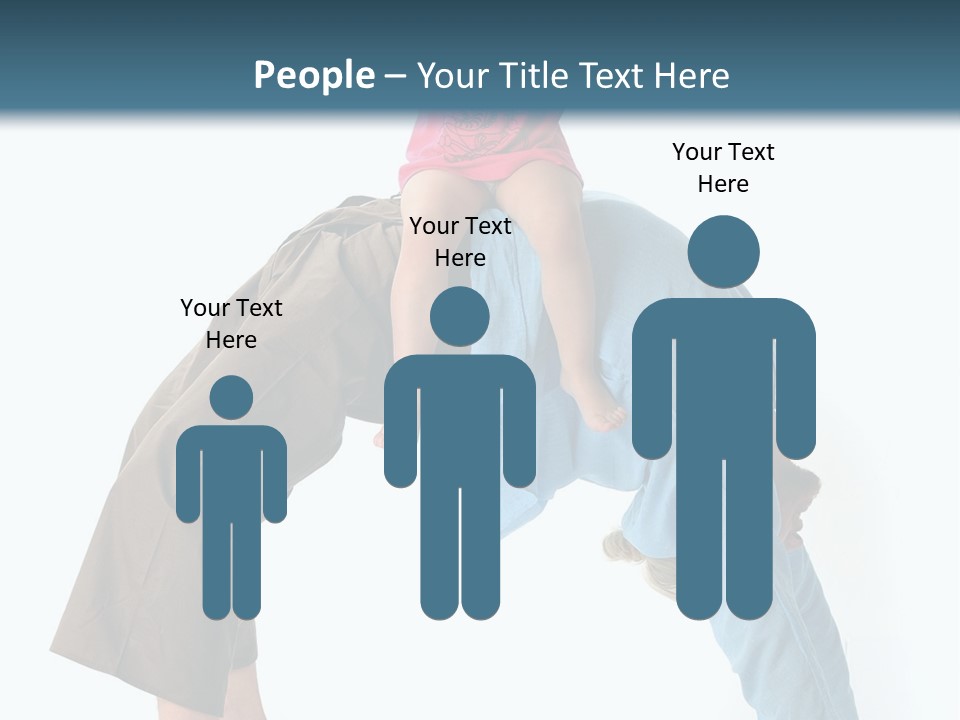 A Man Holding A Little Girl On His Back PowerPoint Template