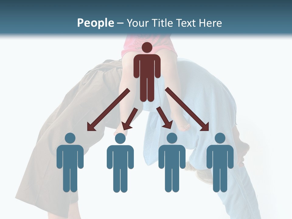 A Man Holding A Little Girl On His Back PowerPoint Template