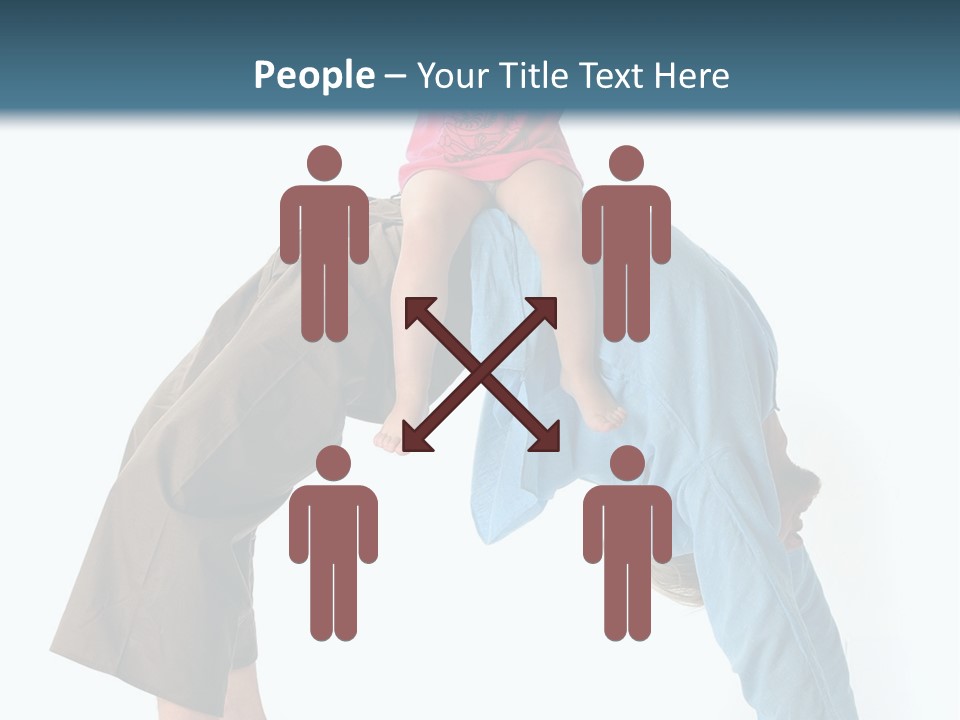 A Man Holding A Little Girl On His Back PowerPoint Template