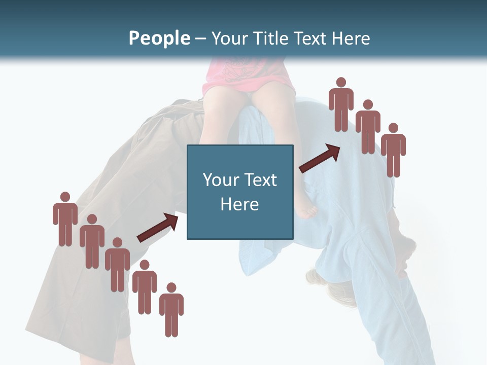 A Man Holding A Little Girl On His Back PowerPoint Template