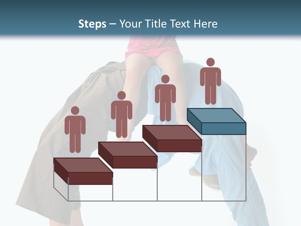 A Man Holding A Little Girl On His Back PowerPoint Template