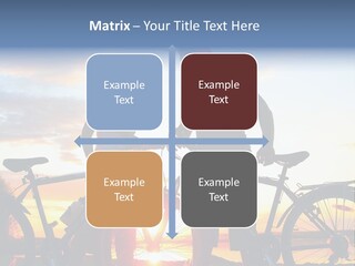 A Man And A Woman Standing Next To Their Bikes PowerPoint Template