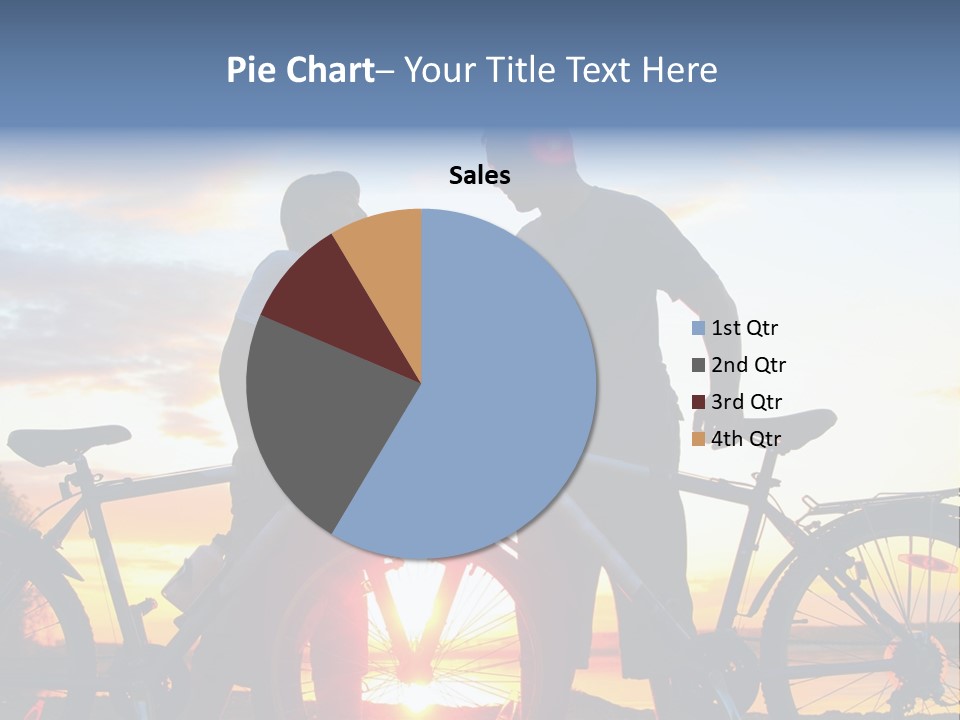 A Man And A Woman Standing Next To Their Bikes PowerPoint Template