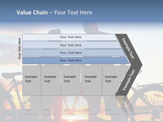 A Man And A Woman Standing Next To Their Bikes PowerPoint Template