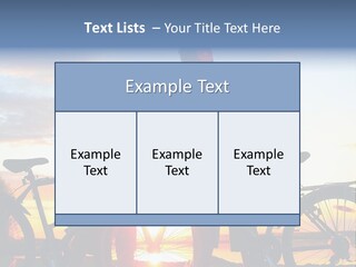 A Man And A Woman Standing Next To Their Bikes PowerPoint Template