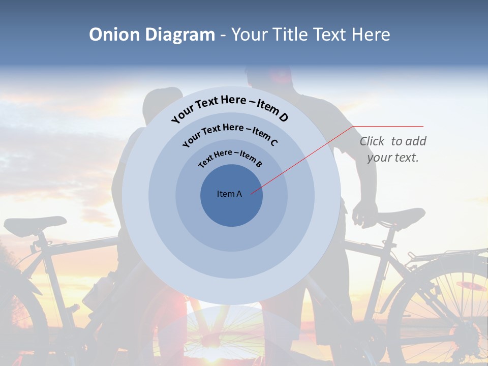 A Man And A Woman Standing Next To Their Bikes PowerPoint Template