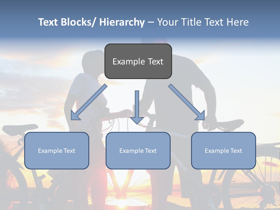 A Man And A Woman Standing Next To Their Bikes PowerPoint Template