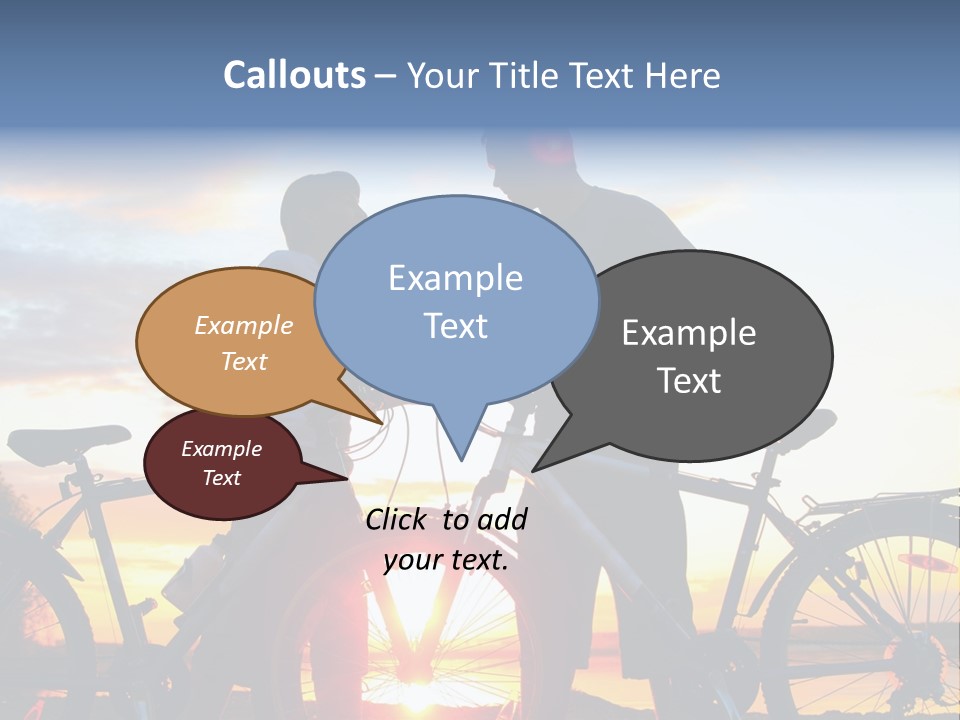A Man And A Woman Standing Next To Their Bikes PowerPoint Template