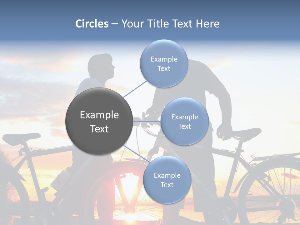 A Man And A Woman Standing Next To Their Bikes PowerPoint Template