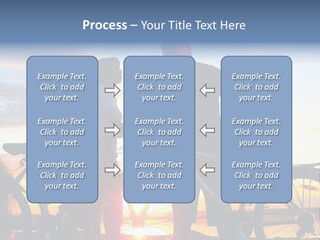 A Man And A Woman Standing Next To Their Bikes PowerPoint Template