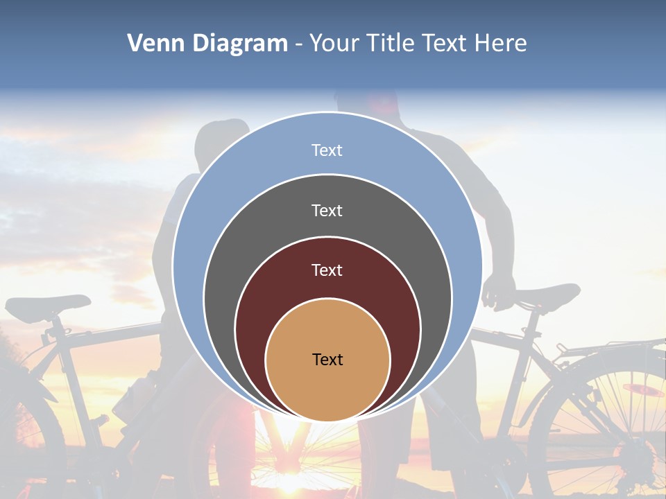 A Man And A Woman Standing Next To Their Bikes PowerPoint Template