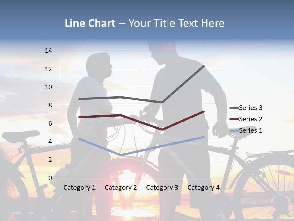 A Man And A Woman Standing Next To Their Bikes PowerPoint Template