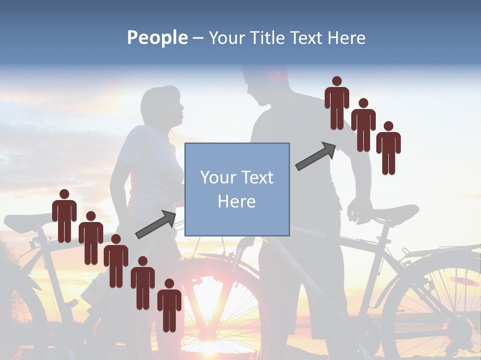 A Man And A Woman Standing Next To Their Bikes PowerPoint Template