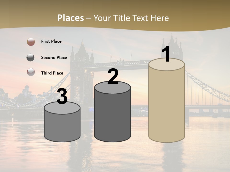 A Bridge Over A Body Of Water With A Sunset In The Background PowerPoint Template