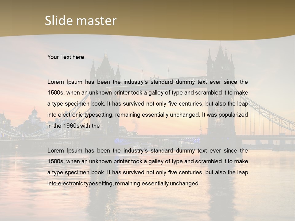 A Bridge Over A Body Of Water With A Sunset In The Background PowerPoint Template