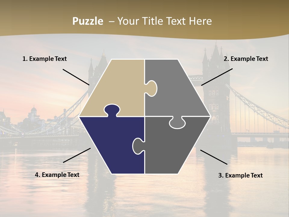 A Bridge Over A Body Of Water With A Sunset In The Background PowerPoint Template