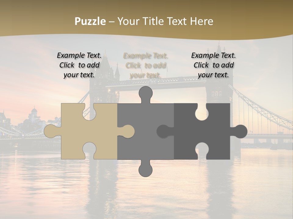 A Bridge Over A Body Of Water With A Sunset In The Background PowerPoint Template