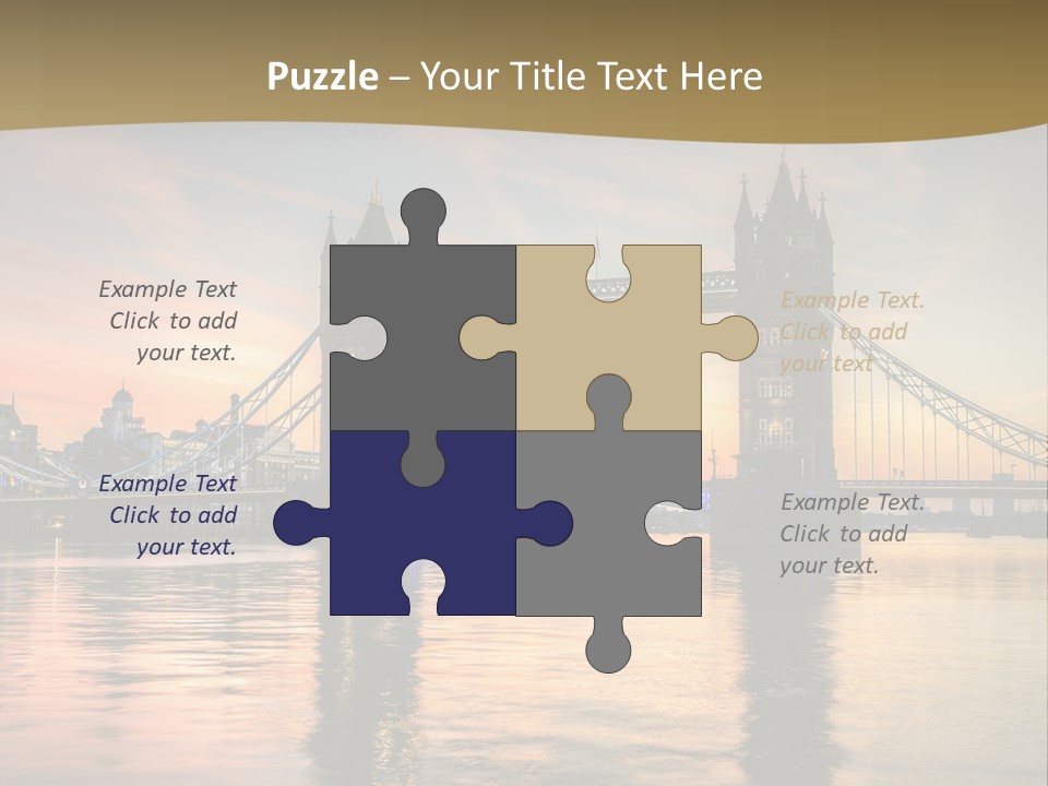 A Bridge Over A Body Of Water With A Sunset In The Background PowerPoint Template